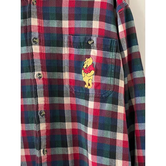 Vintage Winnie the Pooh Flannel shirt, Disney store, corduroy collar XL - Picture 6 of 6